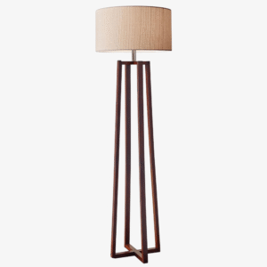 Modern Wood Tripod Floor Lamp